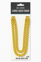 Large Gold Chain Necklace - 39 Inch Rapper Costume Accessory